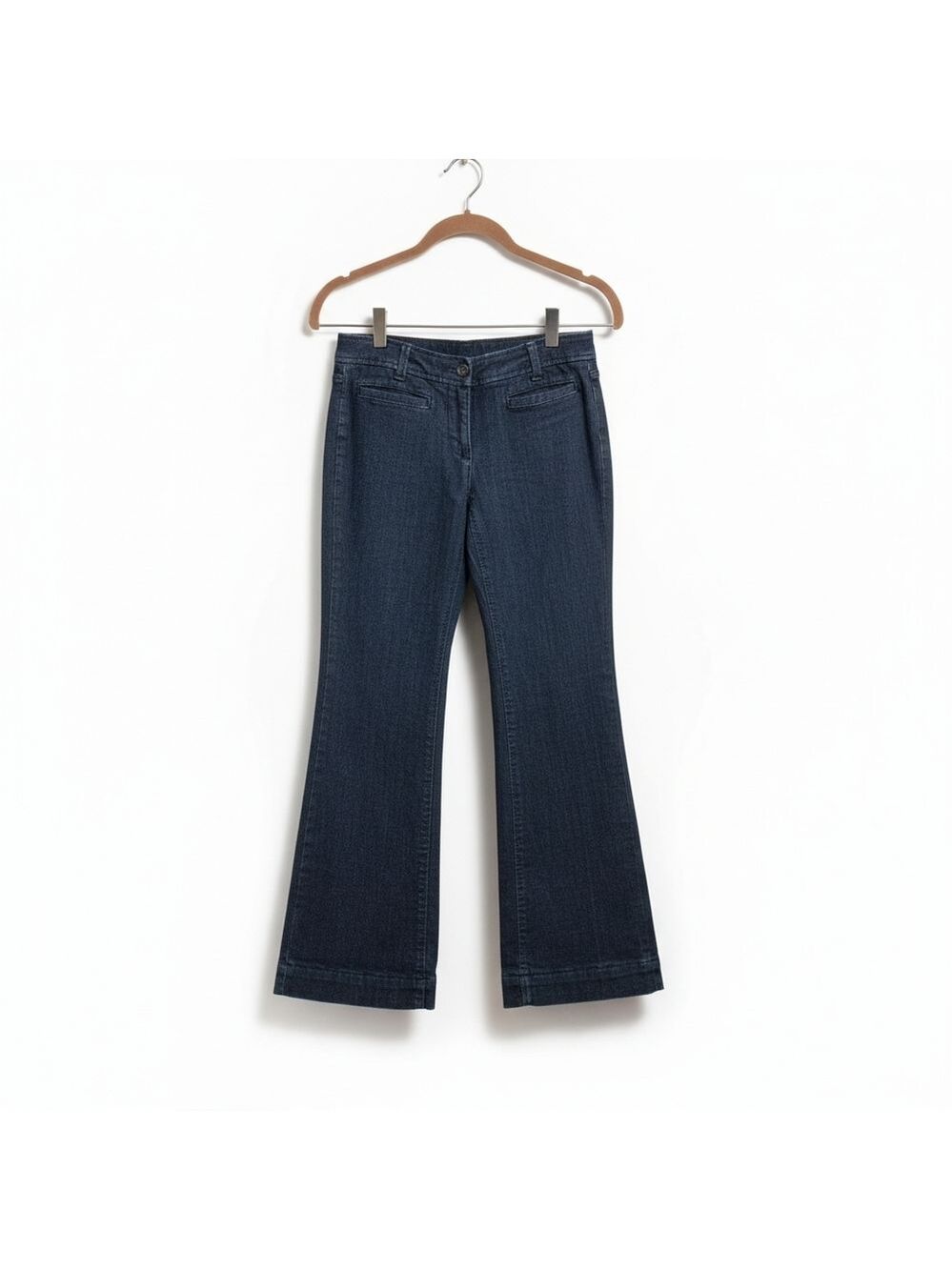 New York & Co Women's Low-rise Skinny Flare Leg Dark Blue Size 2